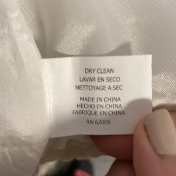 Insight Blazer Ivory Double Row Big Buttons Lace Hem Vintage 80's Style Size 12 - Picture 6 of 9